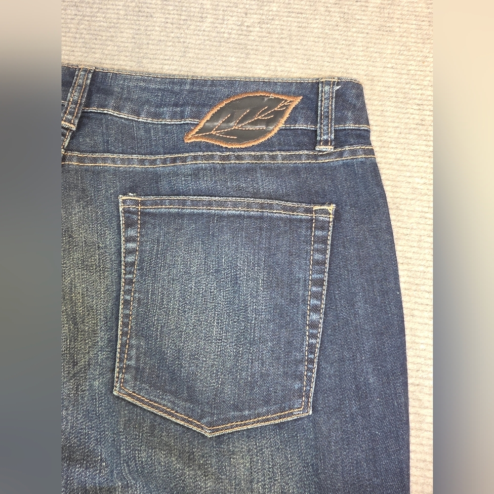 Coldwater Creek Blue Boot Cut Jeans with Gold Embroidery & Sequins - Picture 14 of 16